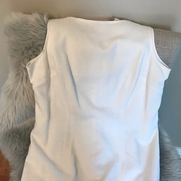 LORI M COLLECTION | Elegant White Linen Maxi Dress Size 12 - Picture 4 of 16